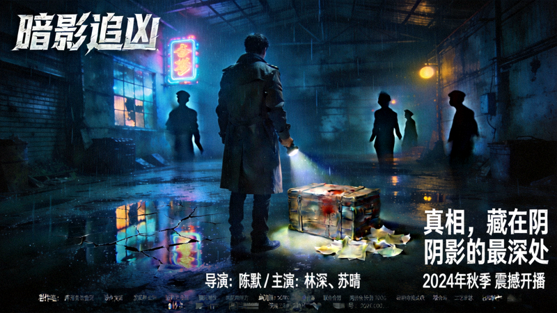 悬疑剧海报营造神秘紧张氛围